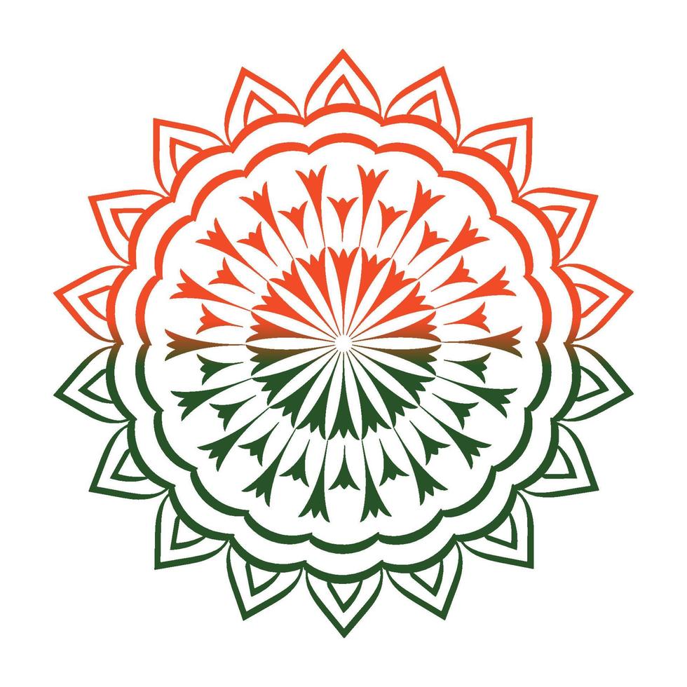 Indian Independence day mandala art vector