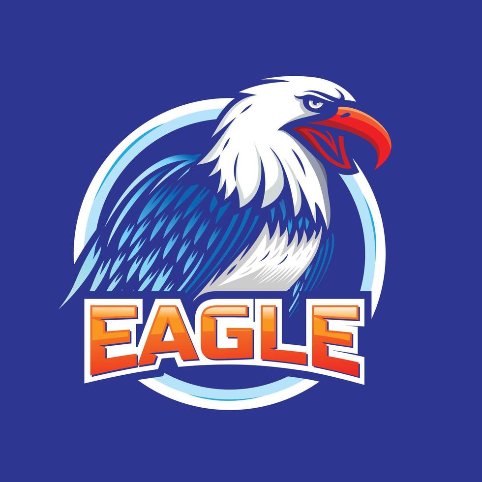 Eagle mascot logo design vector and illustration