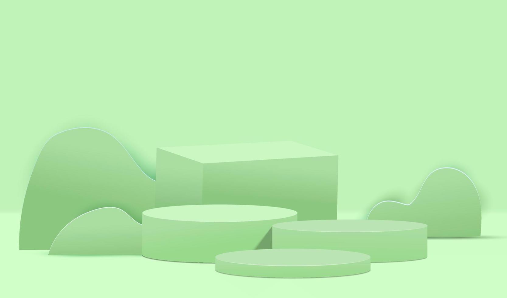 Premium show 3d podium with product display presentation. vector