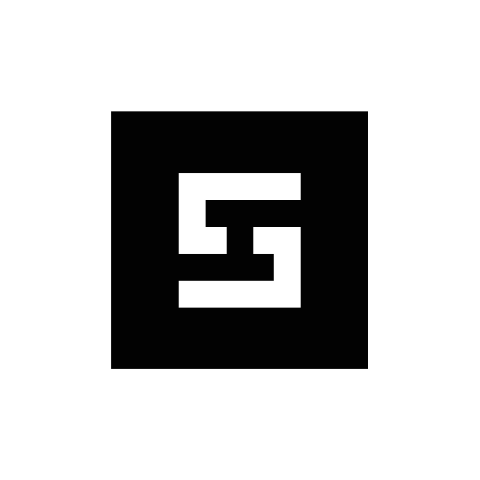 Digital Letter S Icon Logo, Combined With Square Shape, Black and White ...