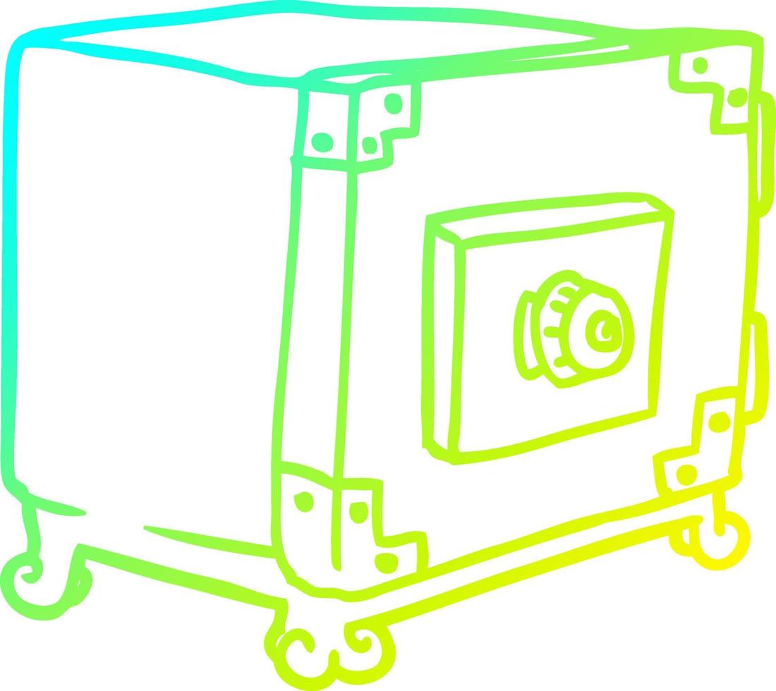 cold gradient line drawing cartoon traditional safe vector