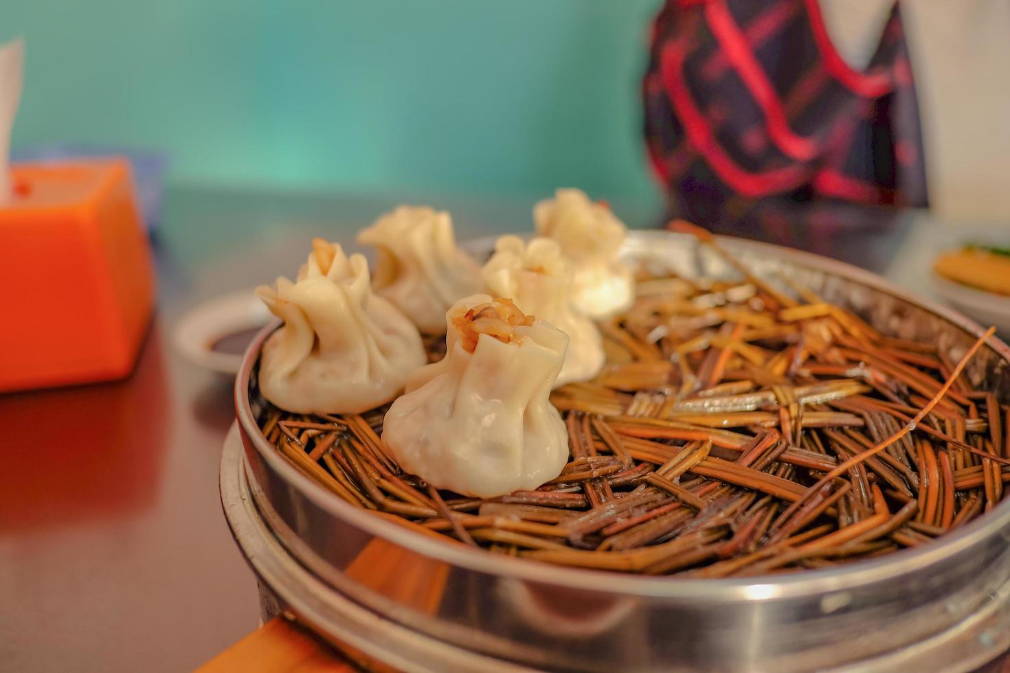 Close up Chinese dim-sum or shumai in the morning of beijing city china photo