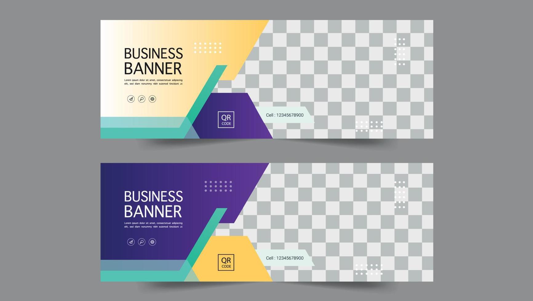 diseño de banner corporativo vector