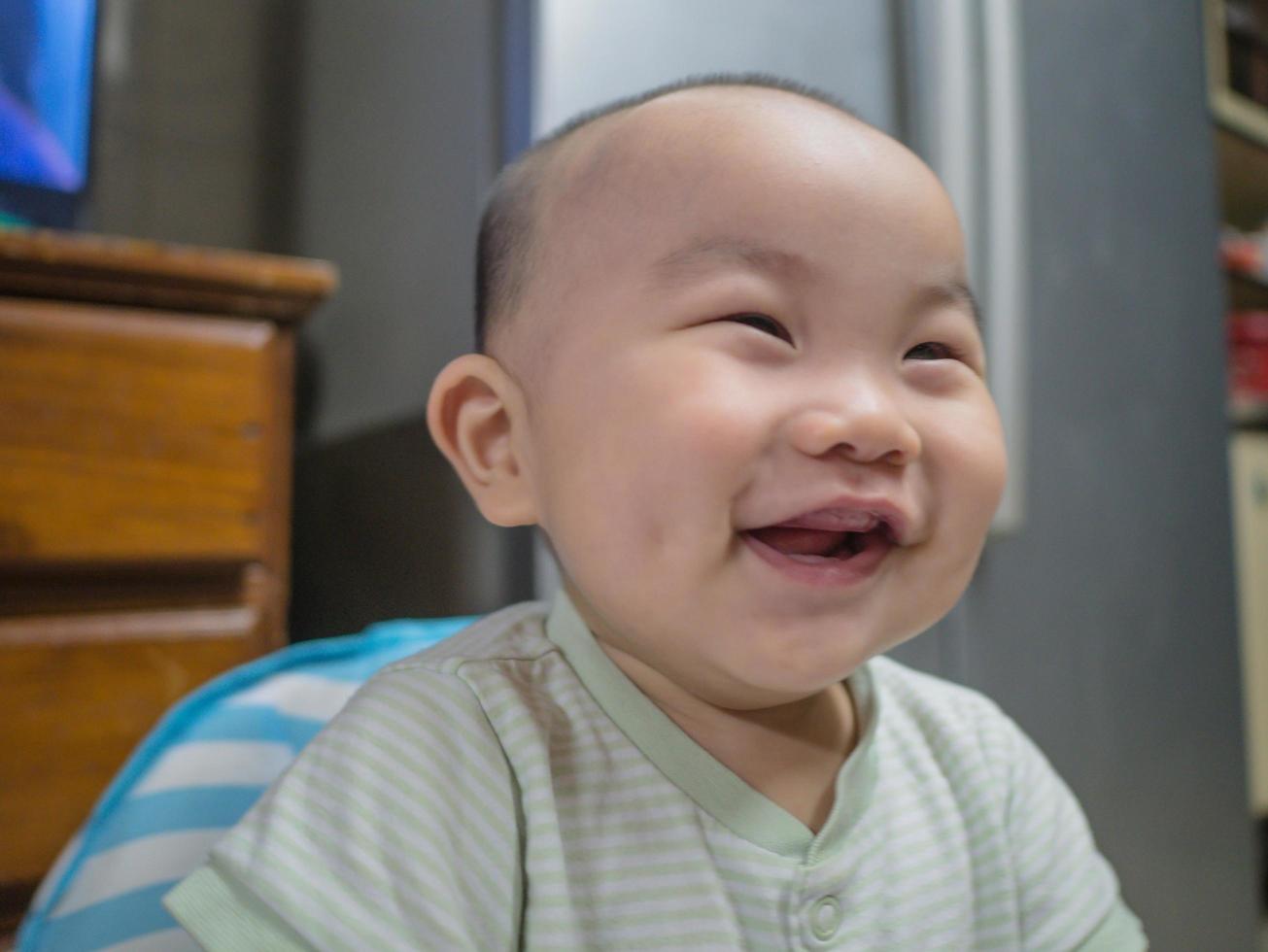 Cutie asian boy baby or infant Smile very happy photo