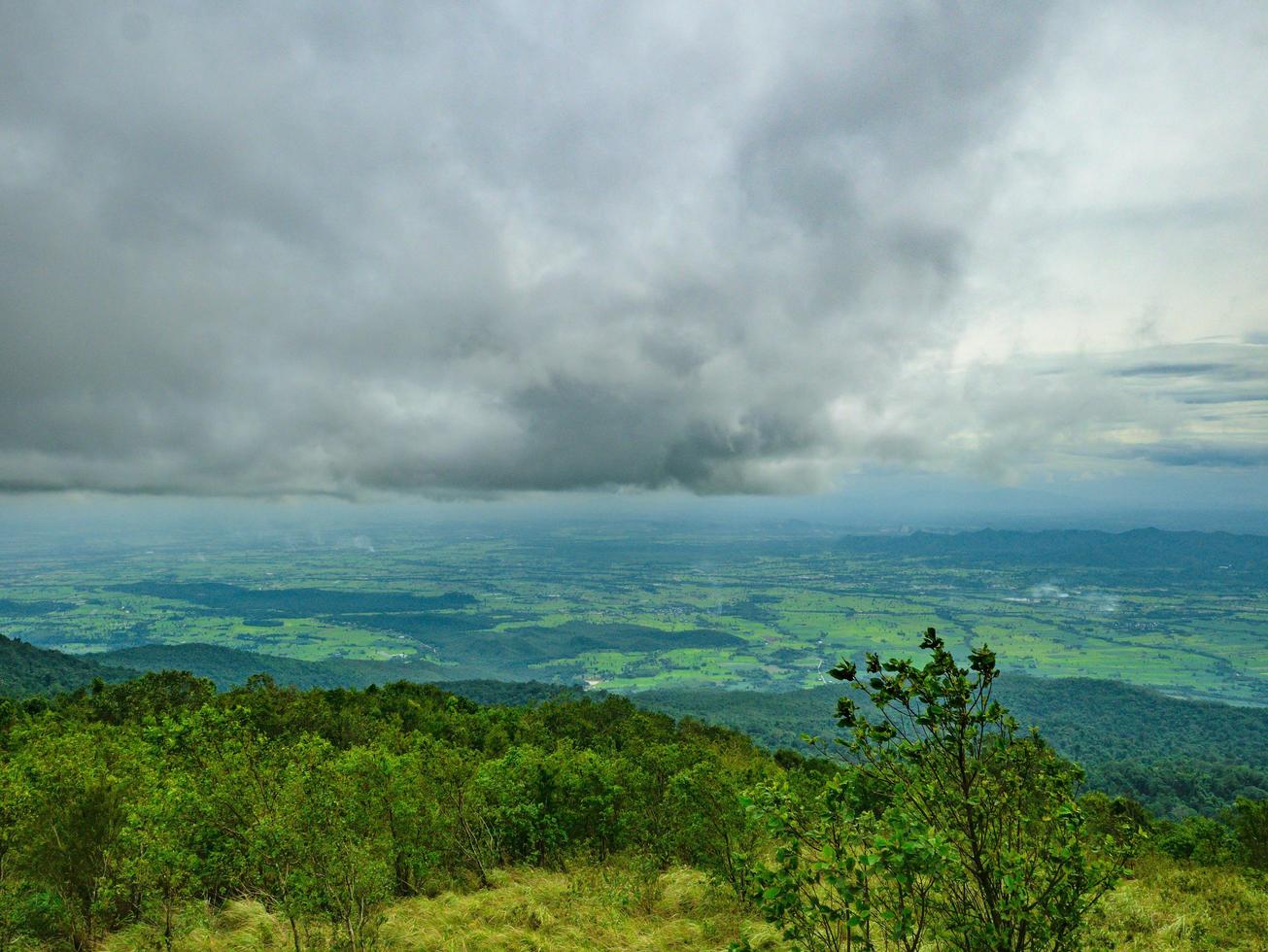 Beautiful nature and cloud sky view on Khao Luang mountain in Ramkhamhaeng National Park,Sukhothai province Thailand photo