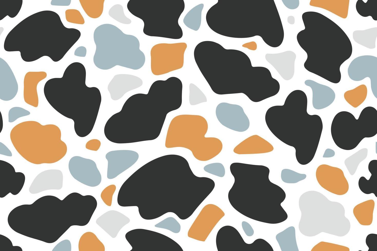 patrones sin fisuras de formas aleatorias abstractas. piel de vaca cebra jirafa. camuflaje de roca. Vitral. vector. vector