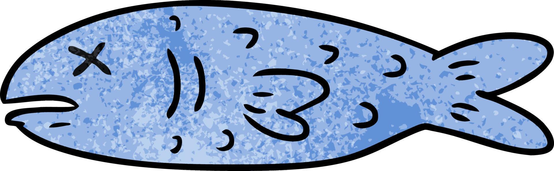 textured cartoon doodle of a dead fish 10640172 Vector Art at Vecteezy