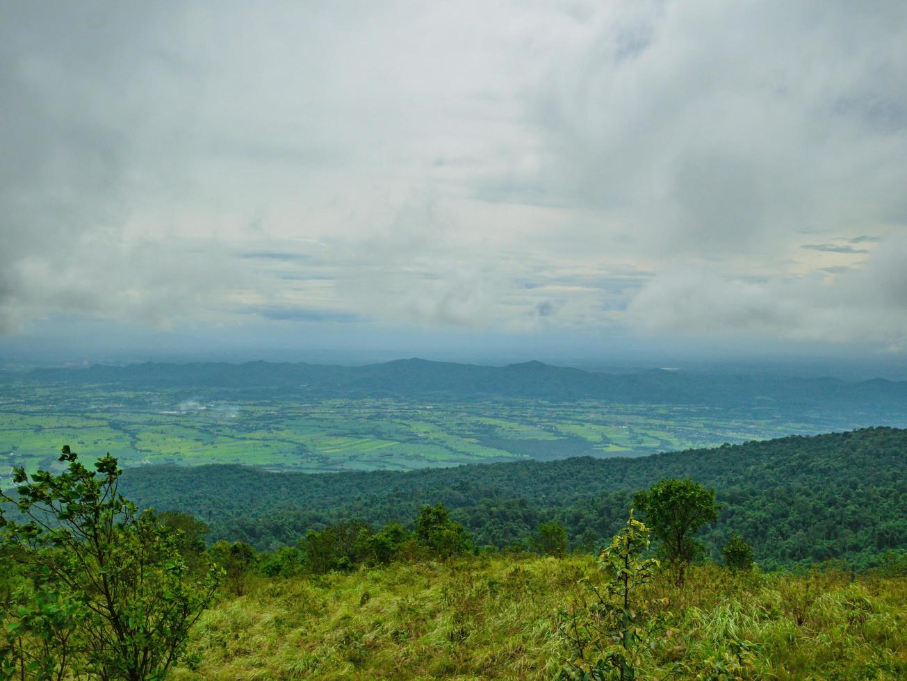 Beautiful nature and cloud sky view on Khao Luang mountain in Ramkhamhaeng National Park,Sukhothai province Thailand photo