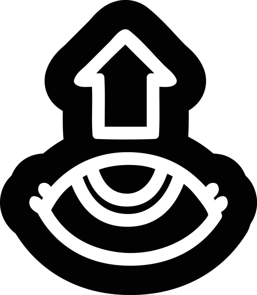 eye looking up icon vector
