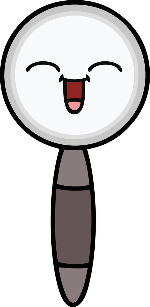 cute cartoon magnifying glass vector