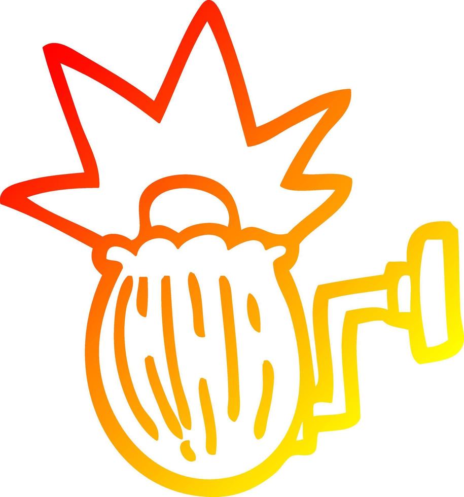 warm gradient line drawing cartoon house light vector