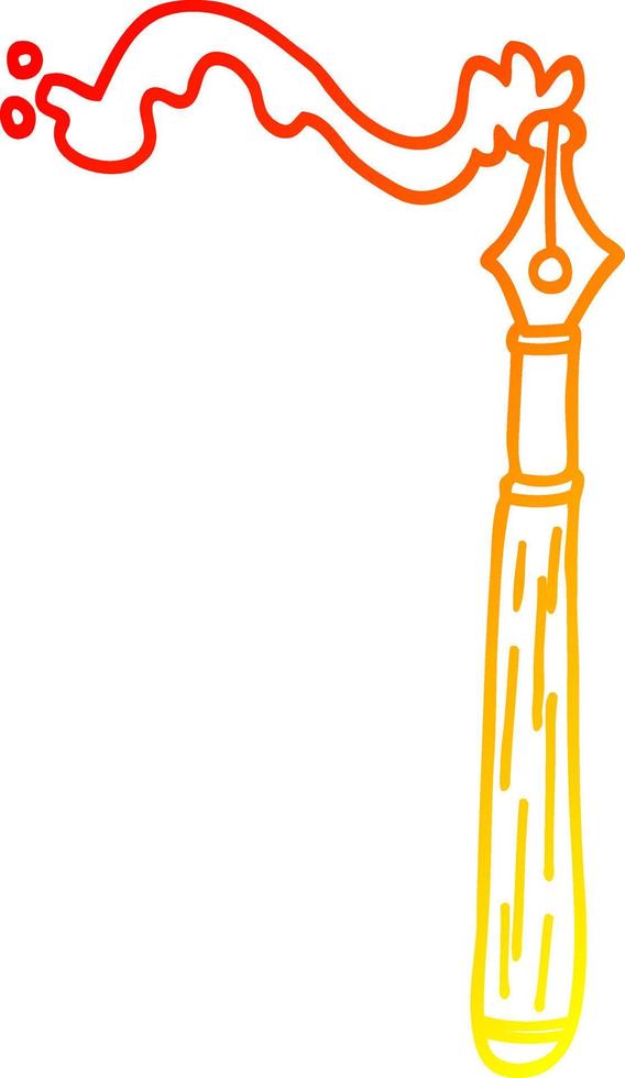 warm gradient line drawing cartoon ink pen vector