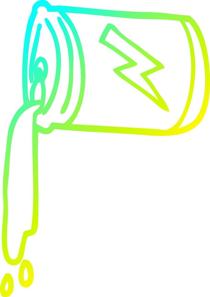 cold gradient line drawing cartoon unhealthy drink vector