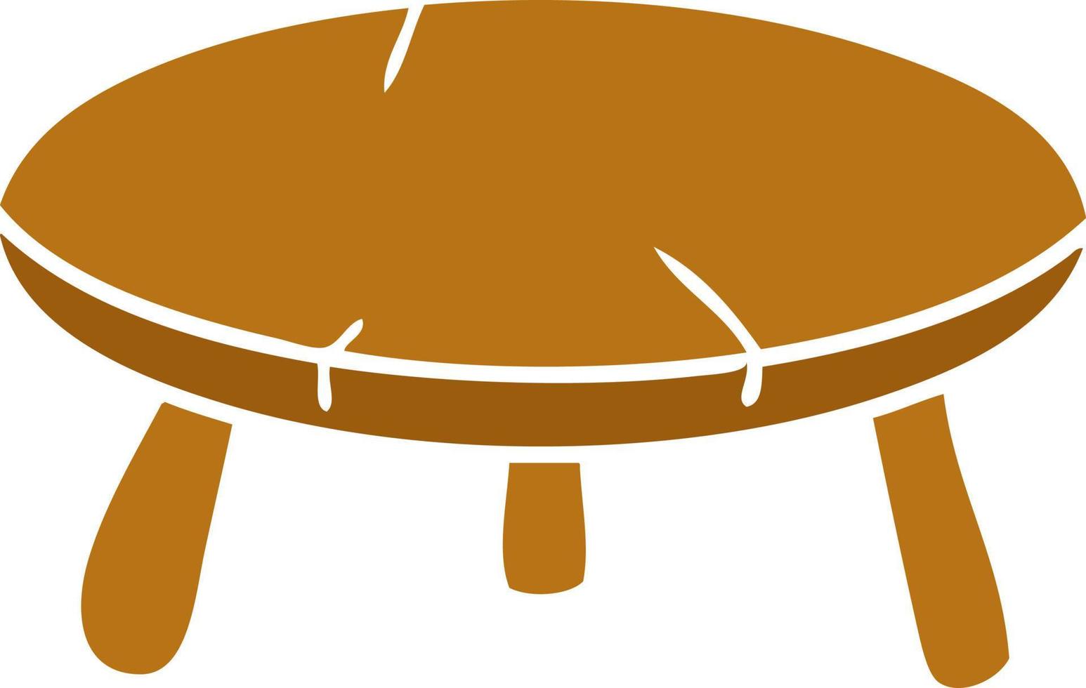 cartoon doodle of a wooden stool vector