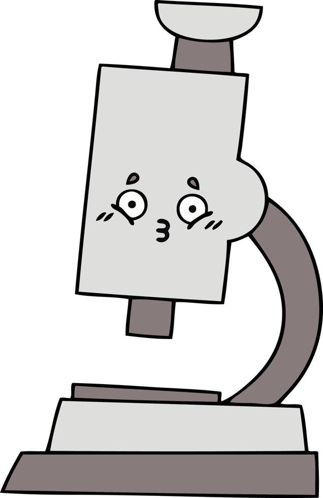 cute cartoon microscope vector