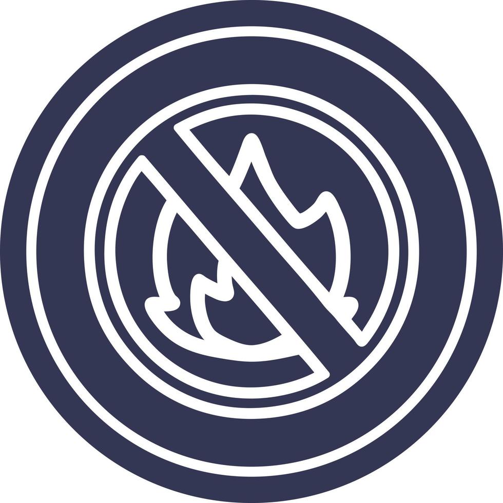 no flames circular icon vector