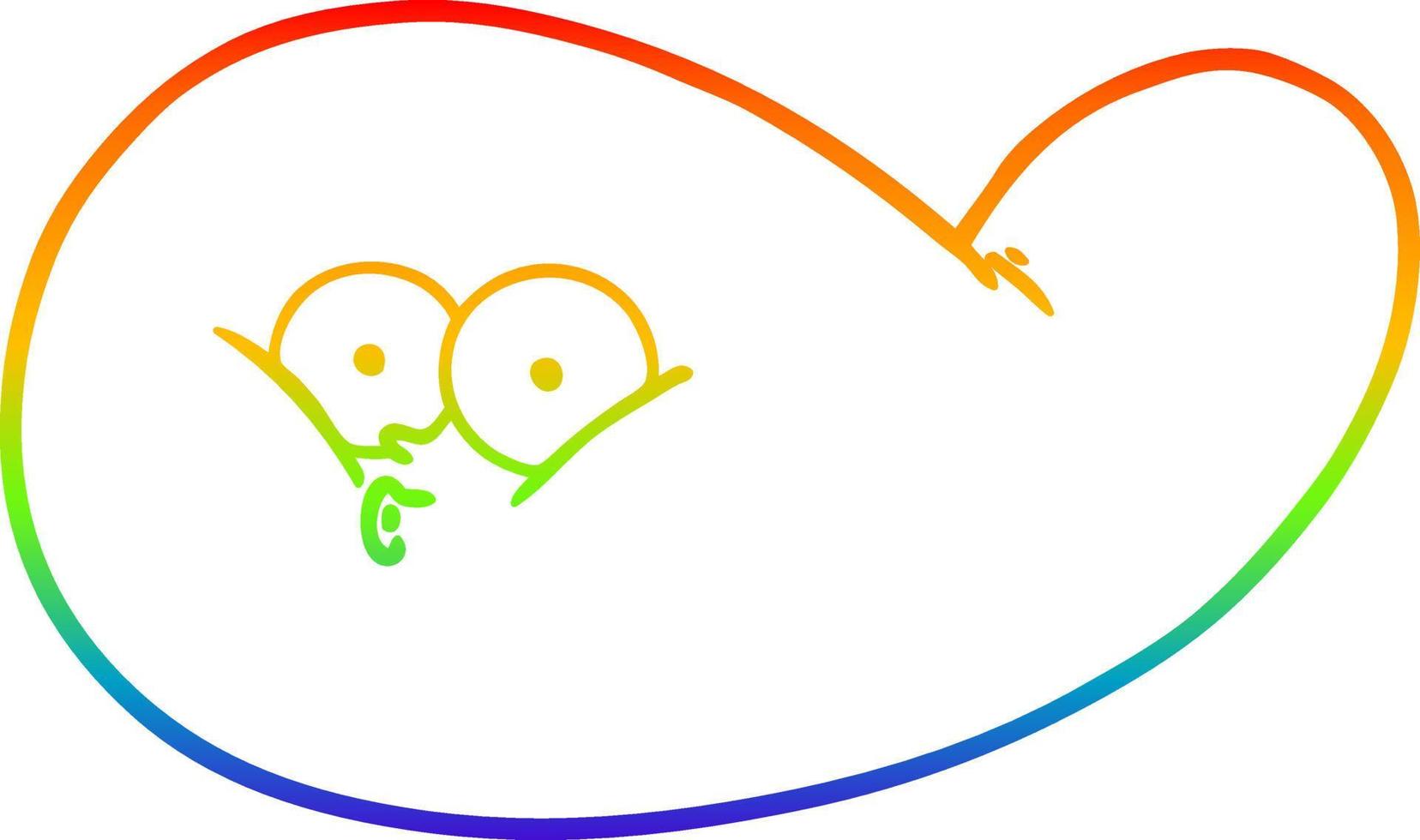 arco iris gradiente línea dibujo dibujos animados vesícula biliar vector