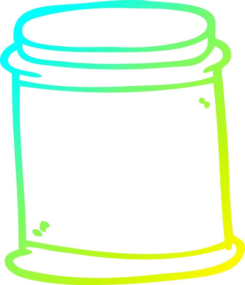 cold gradient line drawing cartoon vitamin pots vector