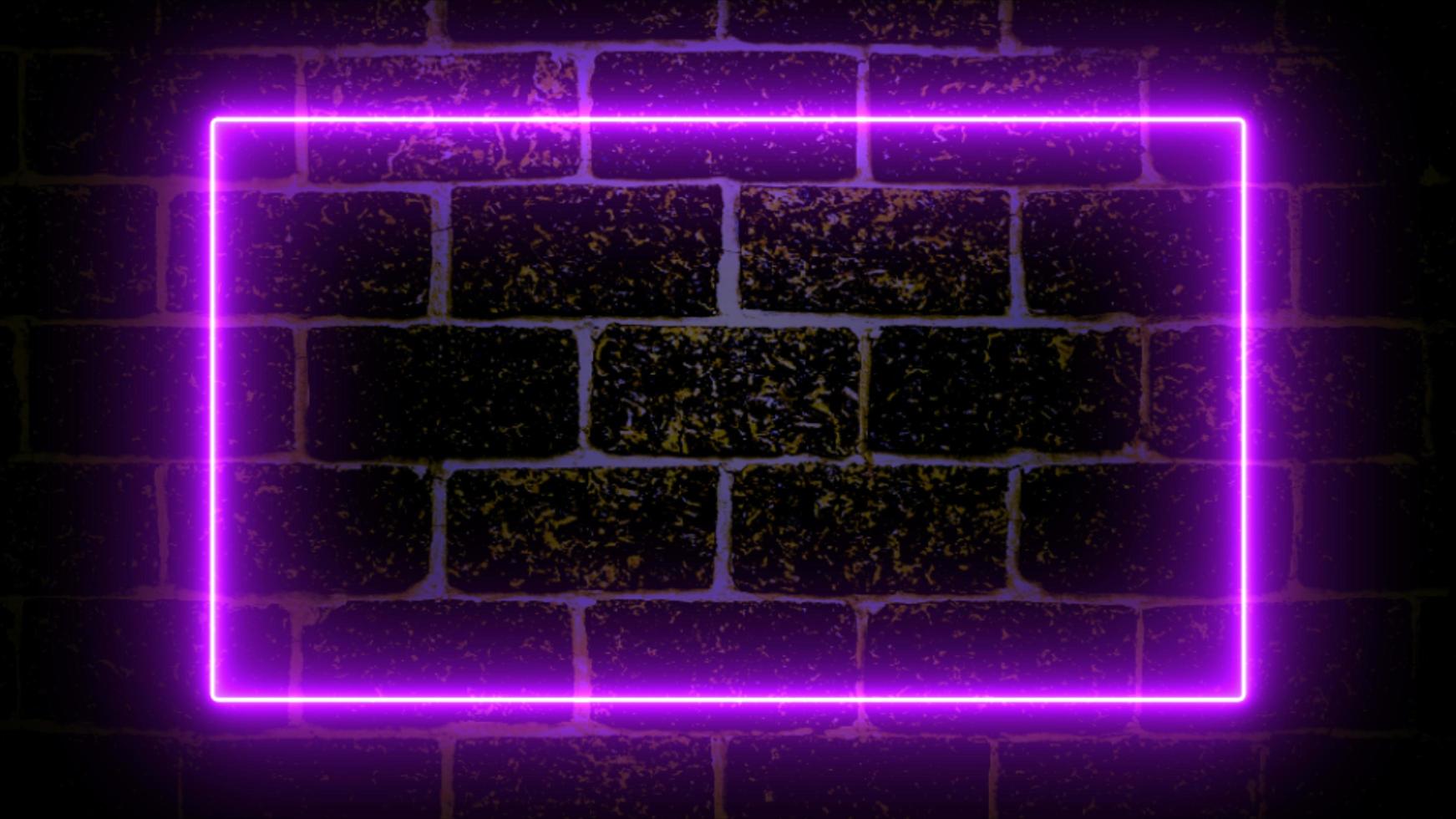 neon rectangle frame, abstract graphic futuristic glow illumination effect, electric fluorescent element brick light technology animation background purple disco party shiny footage photo