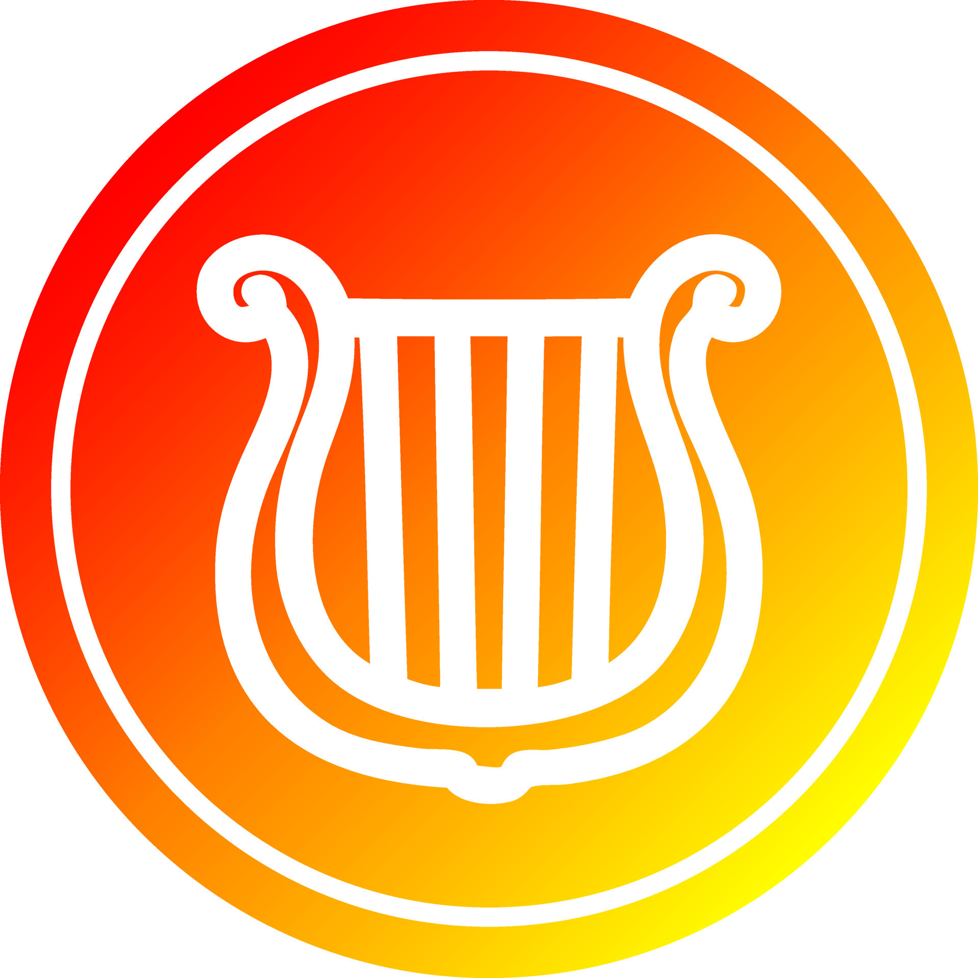 musical instrument harp circular in hot gradient spectrum 10642546