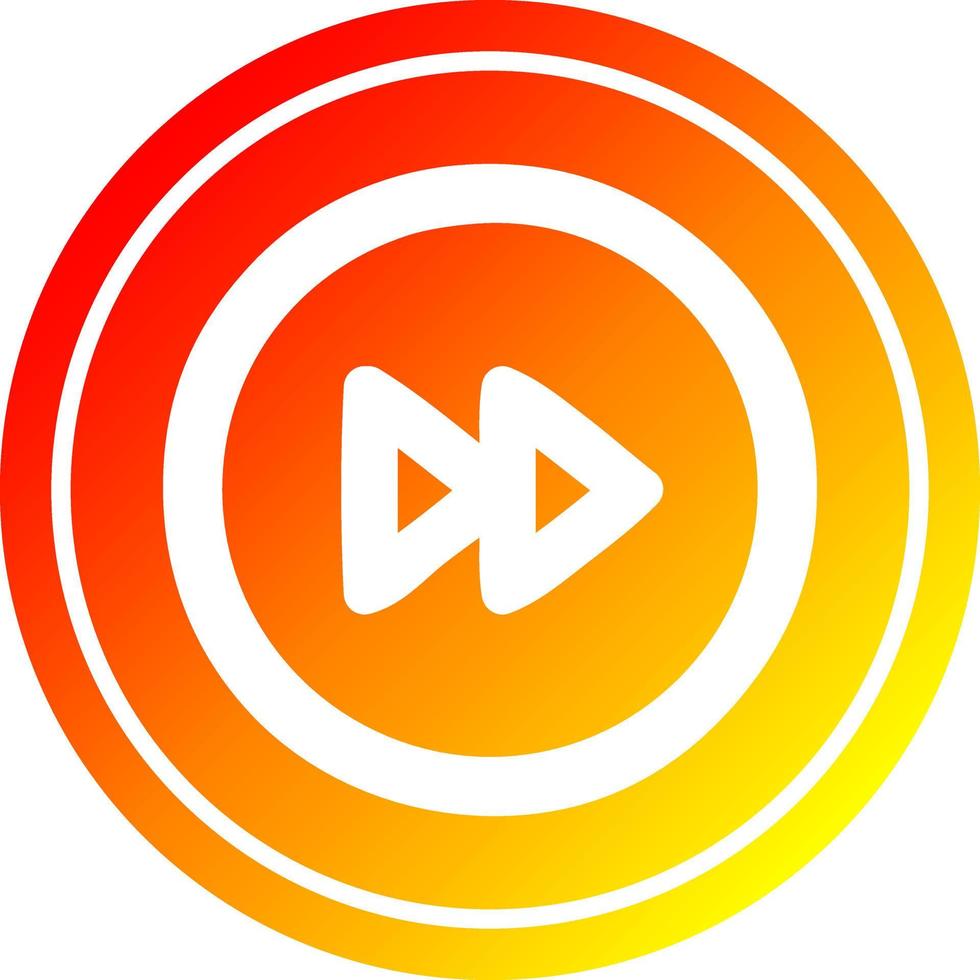 fast forward circular in hot gradient spectrum vector