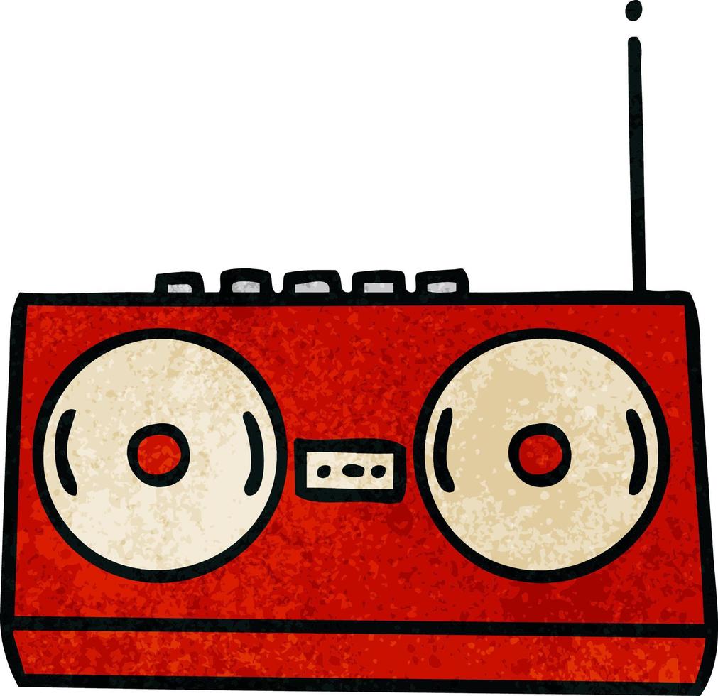 retro grunge texture cartoon stereo vector