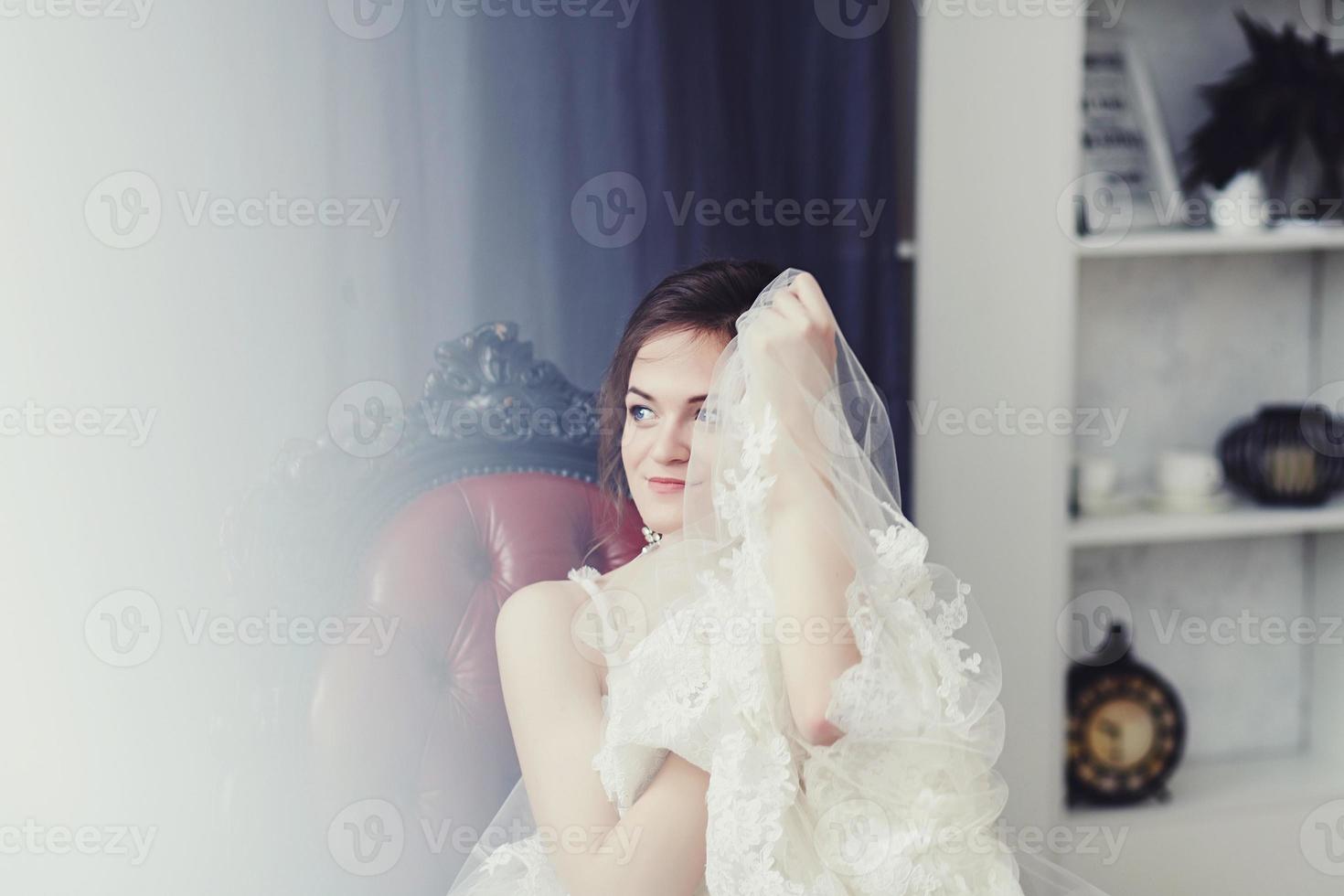 beautiful happy bride photo