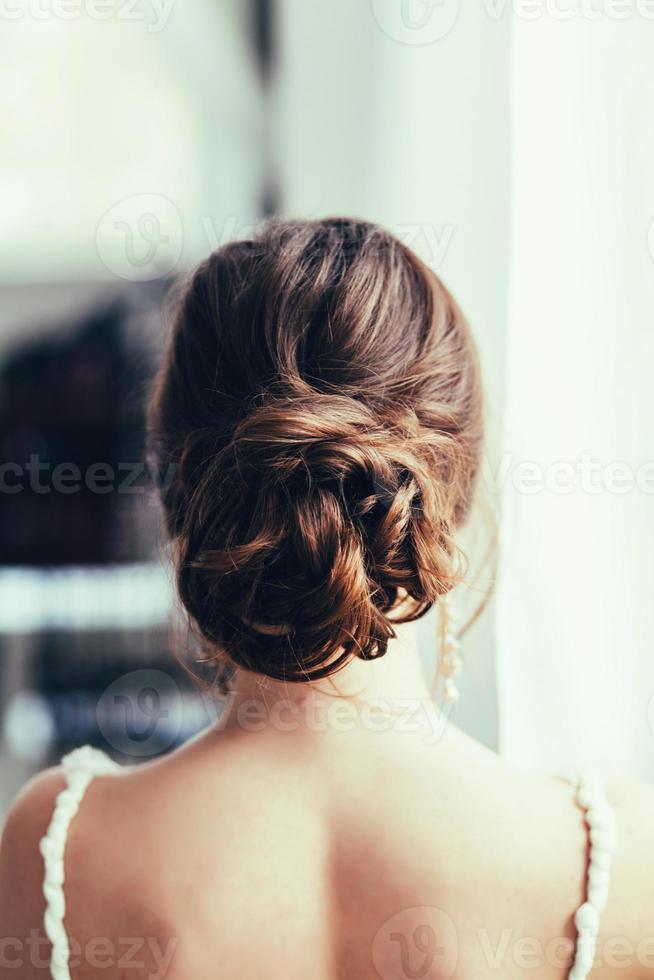 bride in wedding dress photo