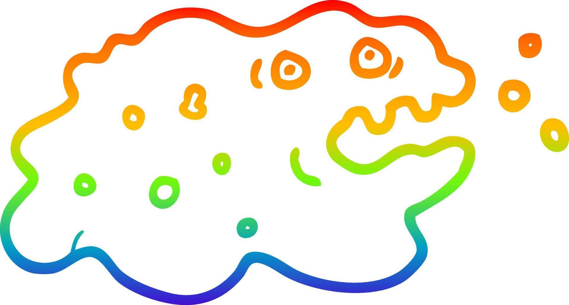 rainbow gradient line drawing cartoon germ vector