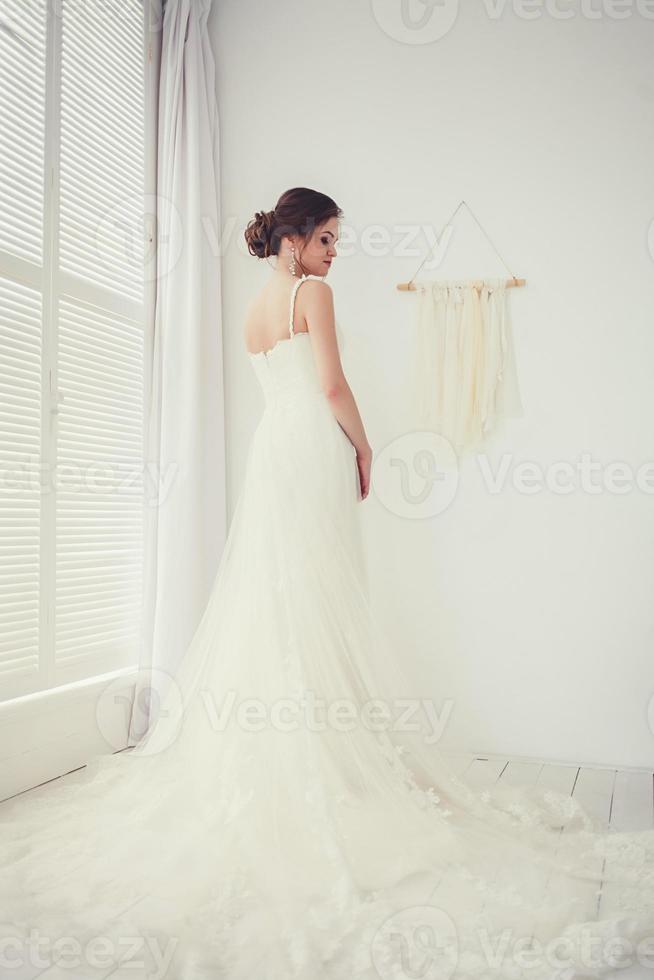 bride in wedding dress photo