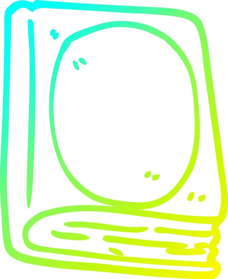 cold gradient line drawing cartoon reading book vector