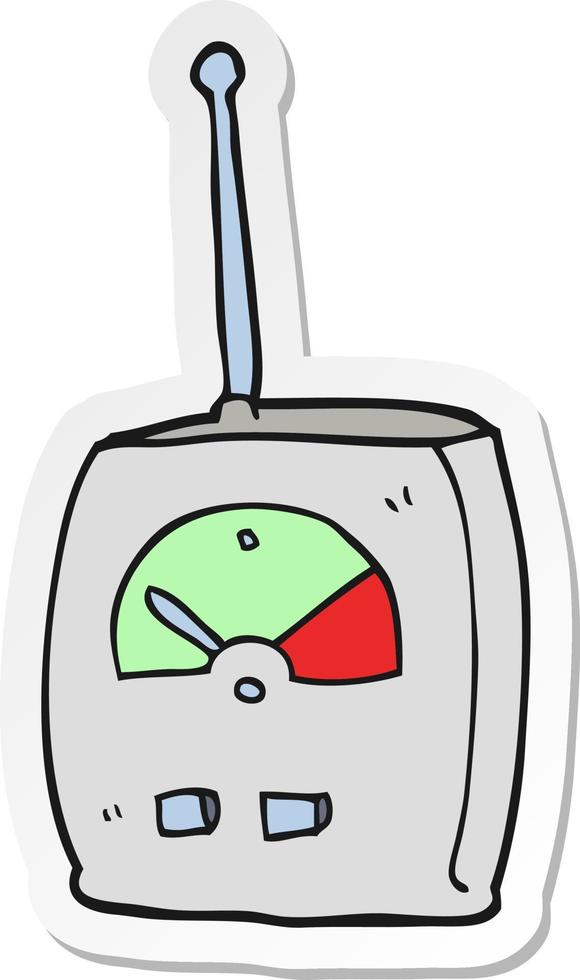 sticker of a cartoon science equipment vector