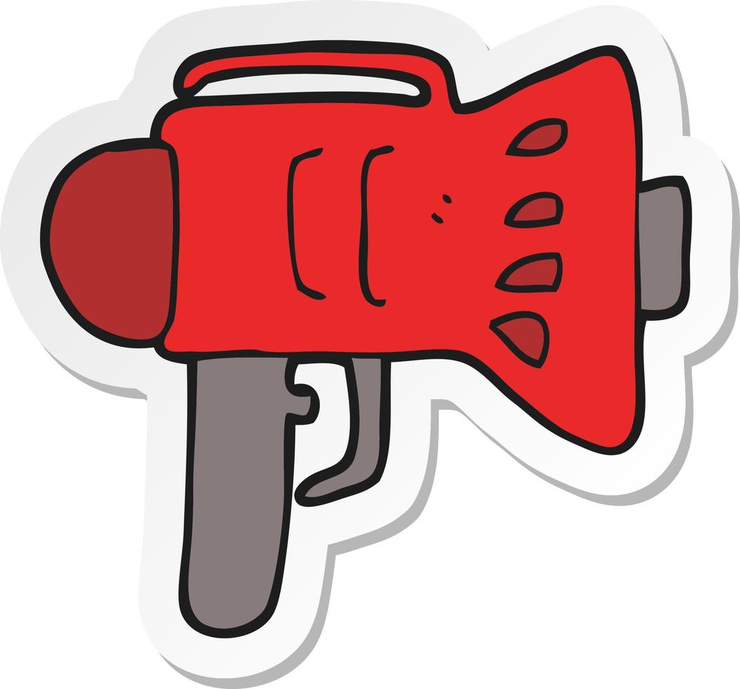 sticker of a cartoon loud hailer vector