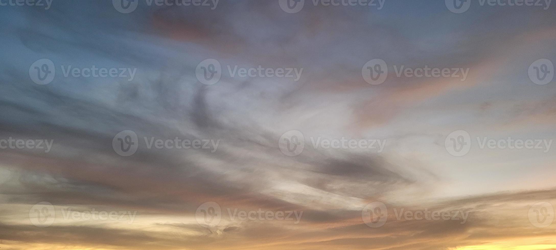 colorful late afternoon sunset in the countryside of Brazil photo