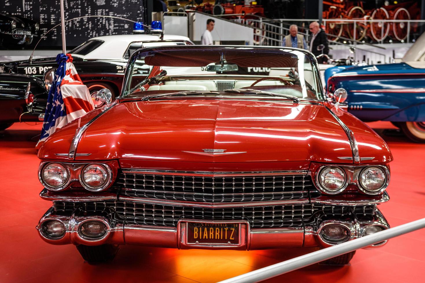 SINSHEIM, GERMANY - MAI 2022 red cabrio Cadillac Eldorado Biarr photo