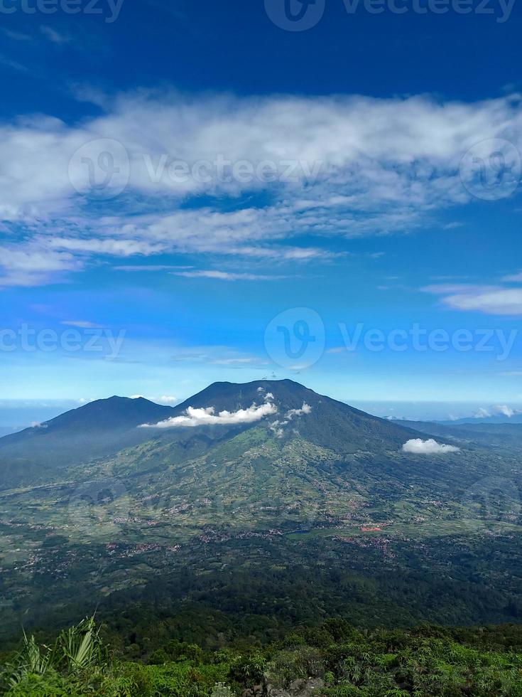 beautiful mountain view blue sky photo