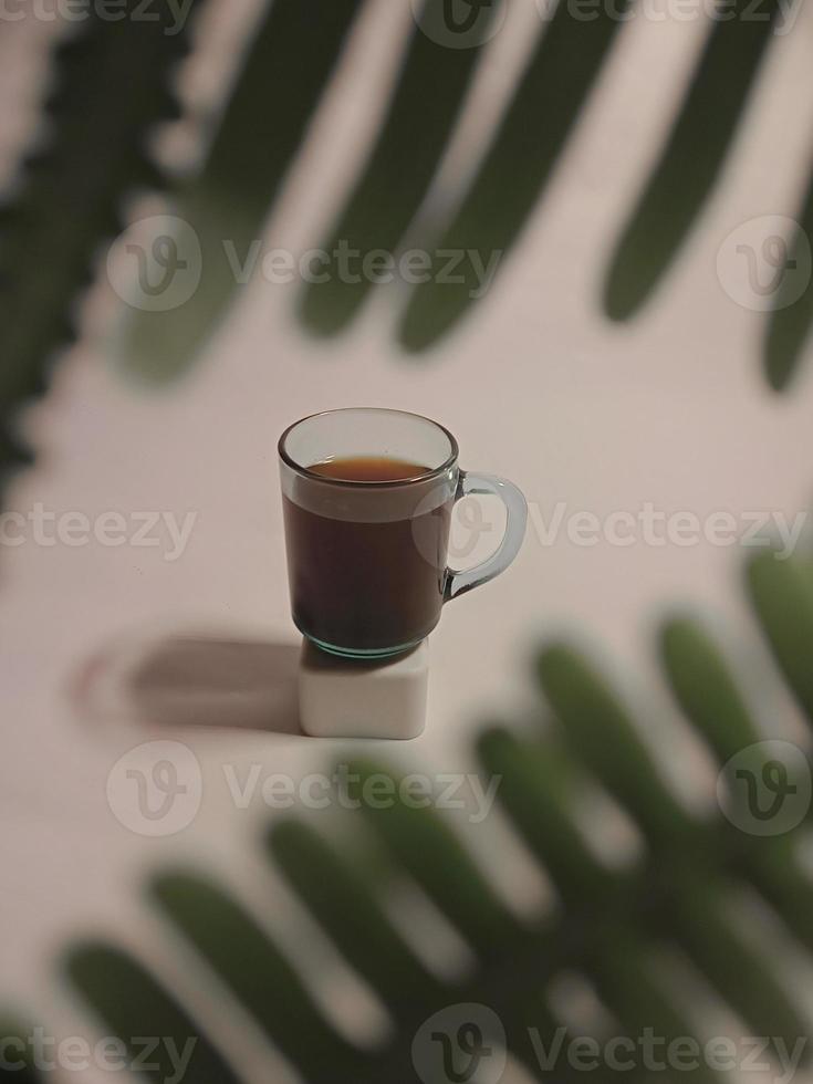 black coffee in the glass photo