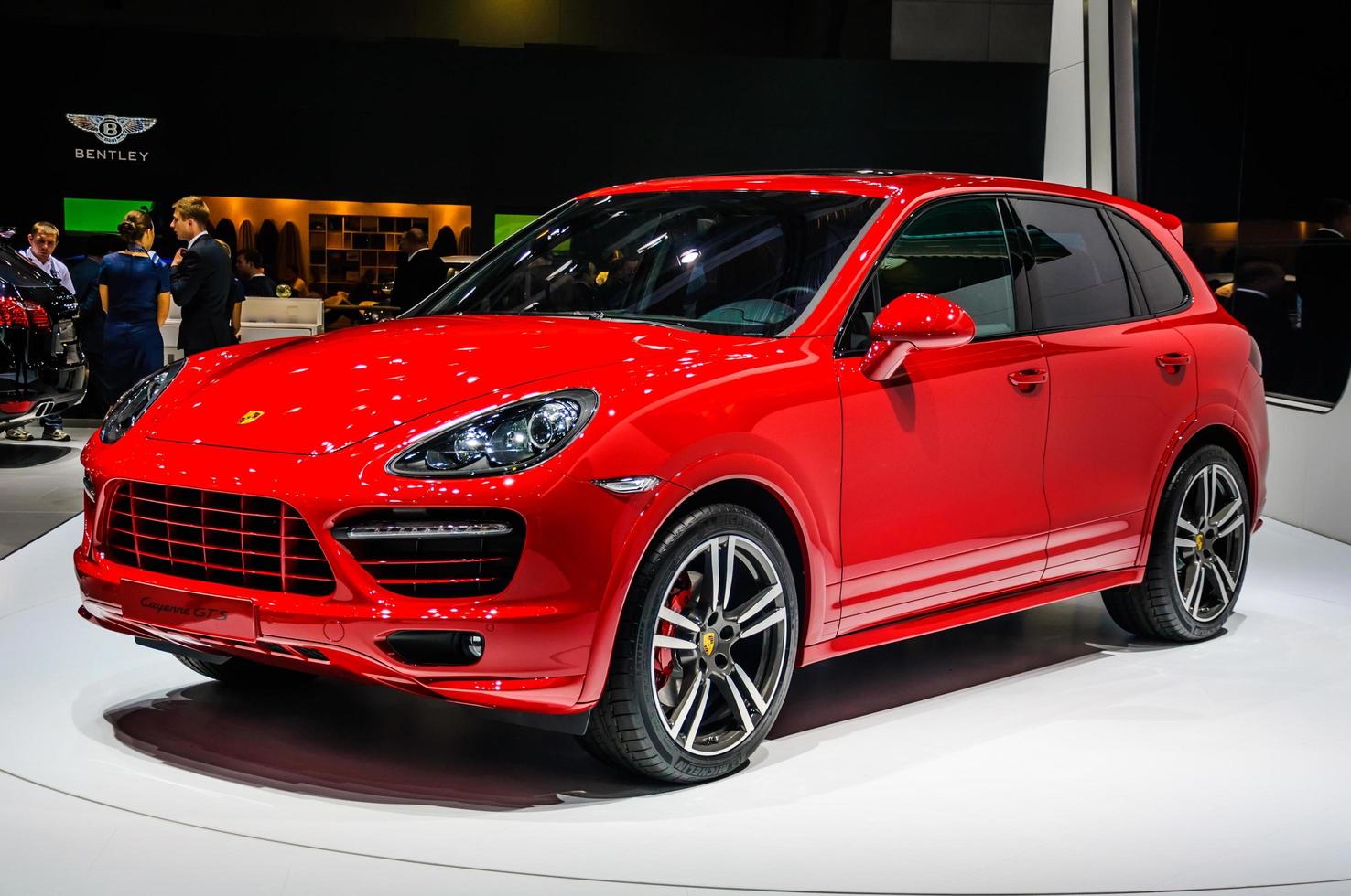 MOSCOW, RUSSIA - AUG 2012 PORSCHE CAYENNE GTS 2 GENERATION presented as world premiere at the 16th MIAS Moscow International Automobile Salon on August 30, 2012 in Moscow, Russia photo