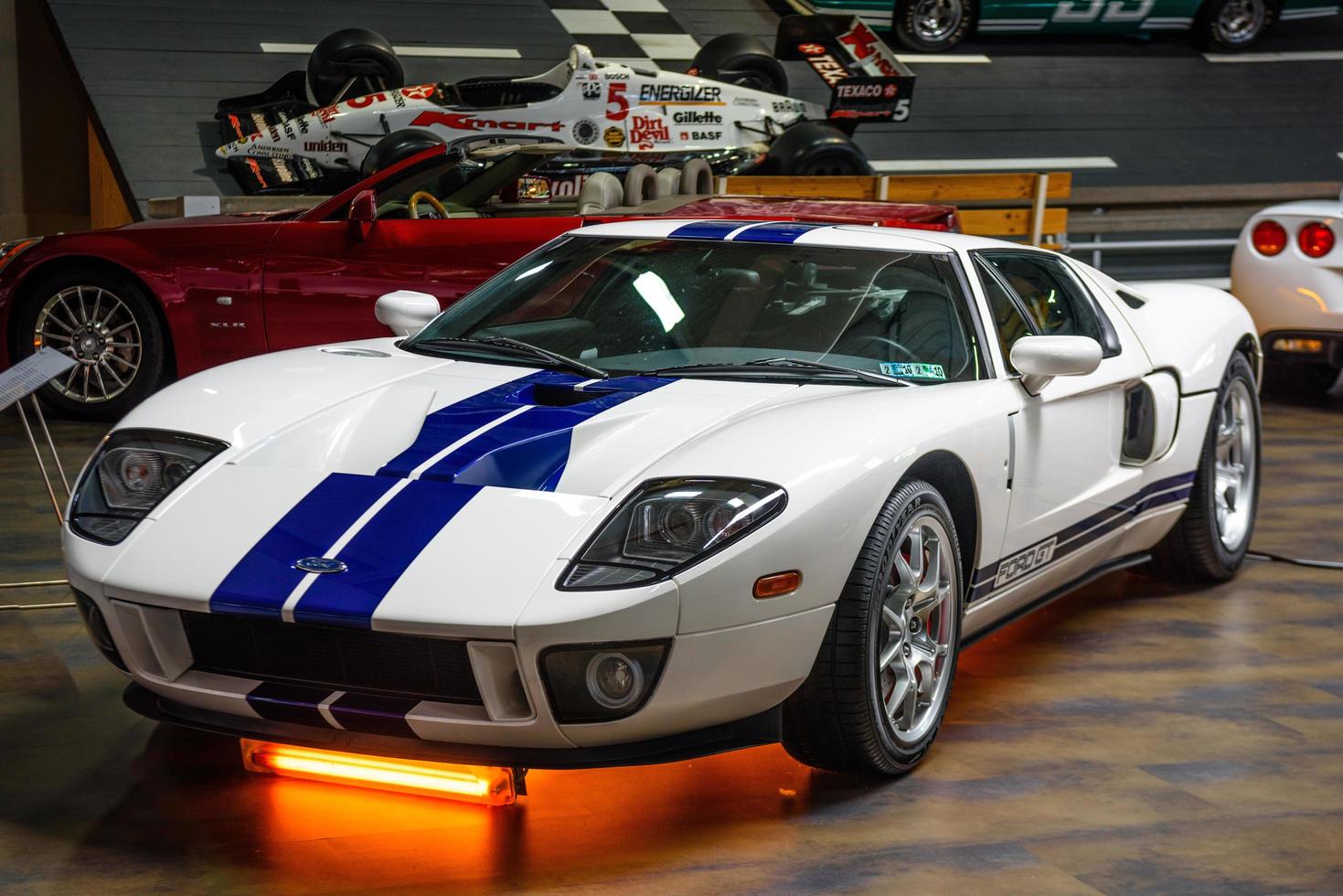 SINSHEIM, GERMANY - MAI 2022 white Ford GT racing car 2005 photo