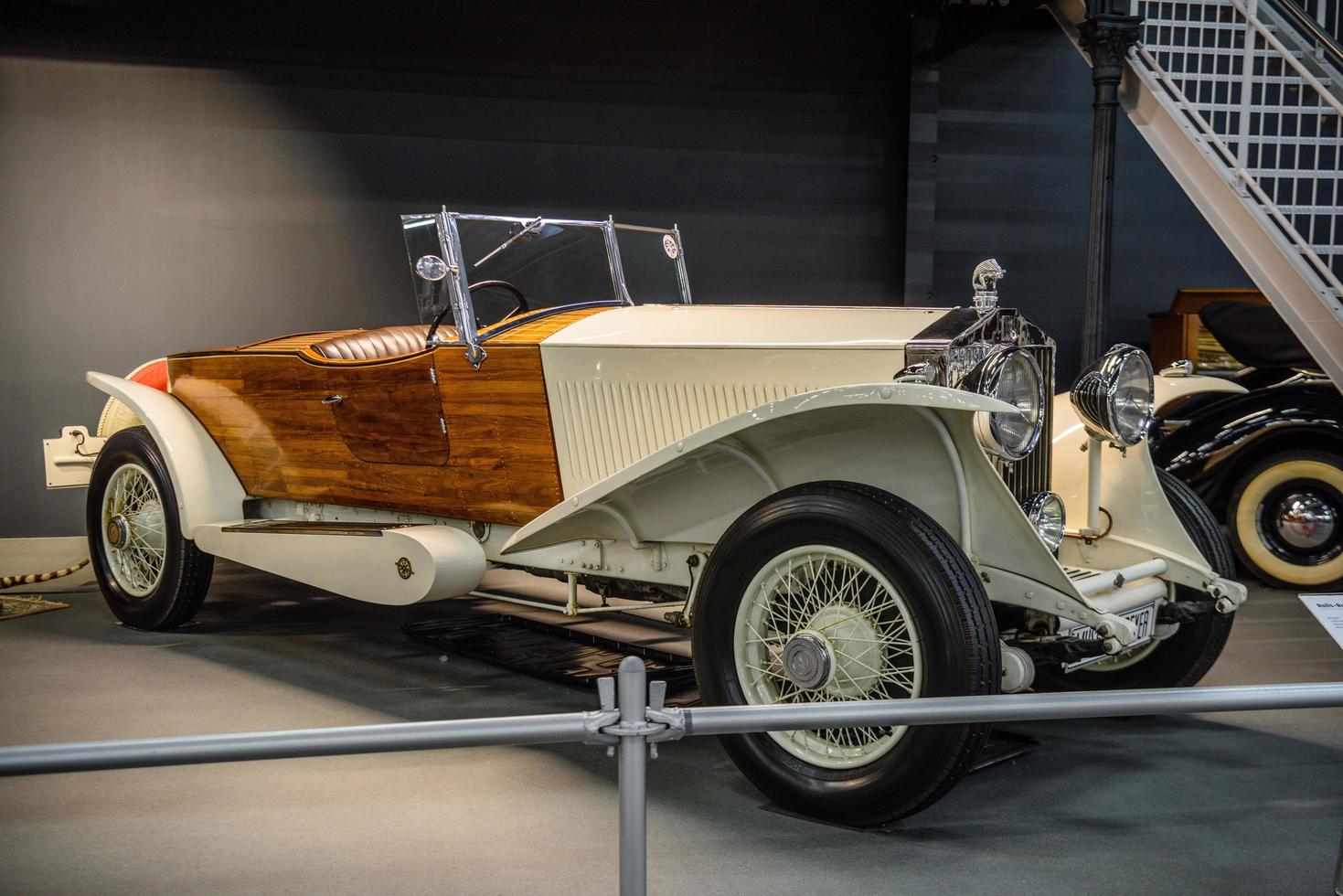 SINSHEIM, GERMANY - MAI 2022 white Rolls-Royce Phantom II 2 Boattail Tourer 1933 photo
