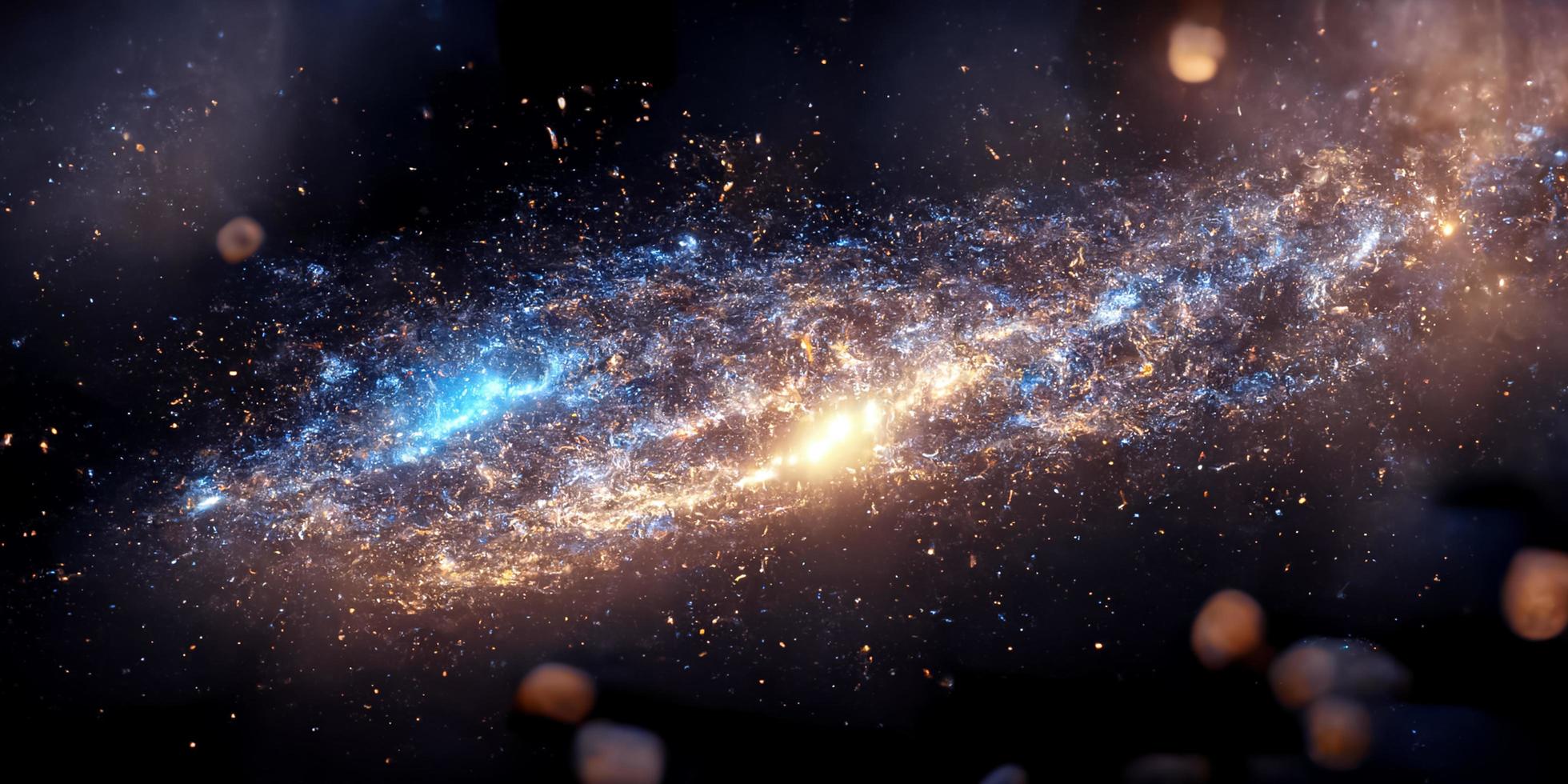 Milky Way in space 3D photo