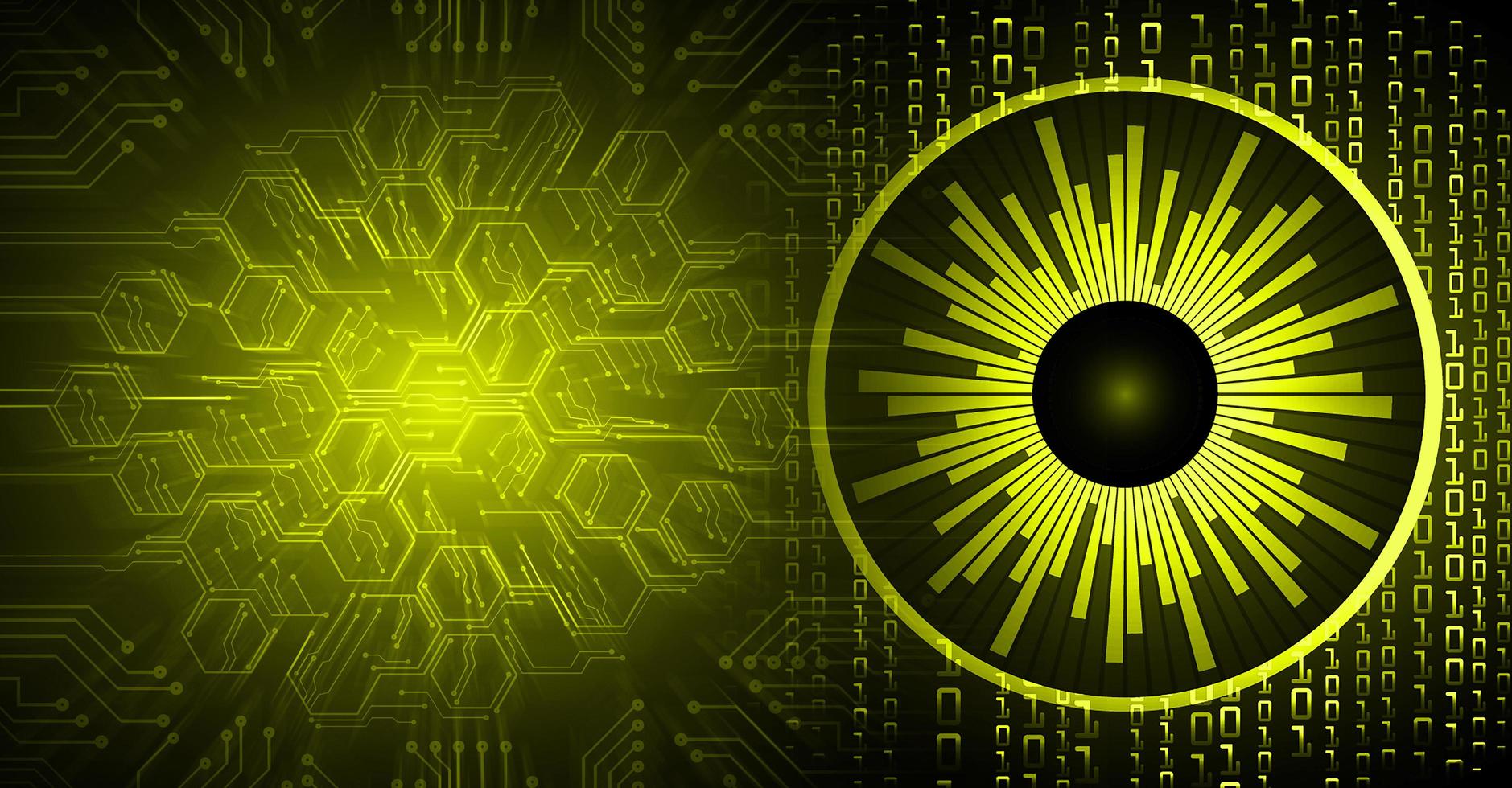 Fondo de concepto de tecnología futura de circuito cibernético de ojo foto