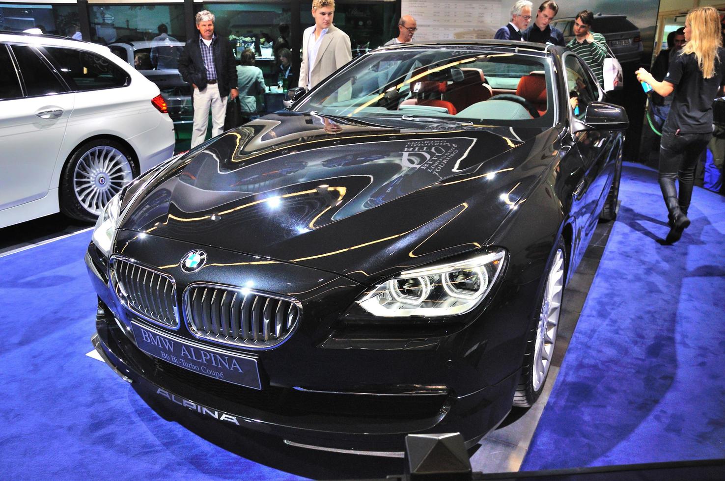 FRANKFURT - SEPT 14 BMW Alpina B6 Bi-Turbo Coupe presented as world premiere at the 65th IAA Internationale Automobil Ausstellung on September 14, 2013 in Frankfurt, Germany photo