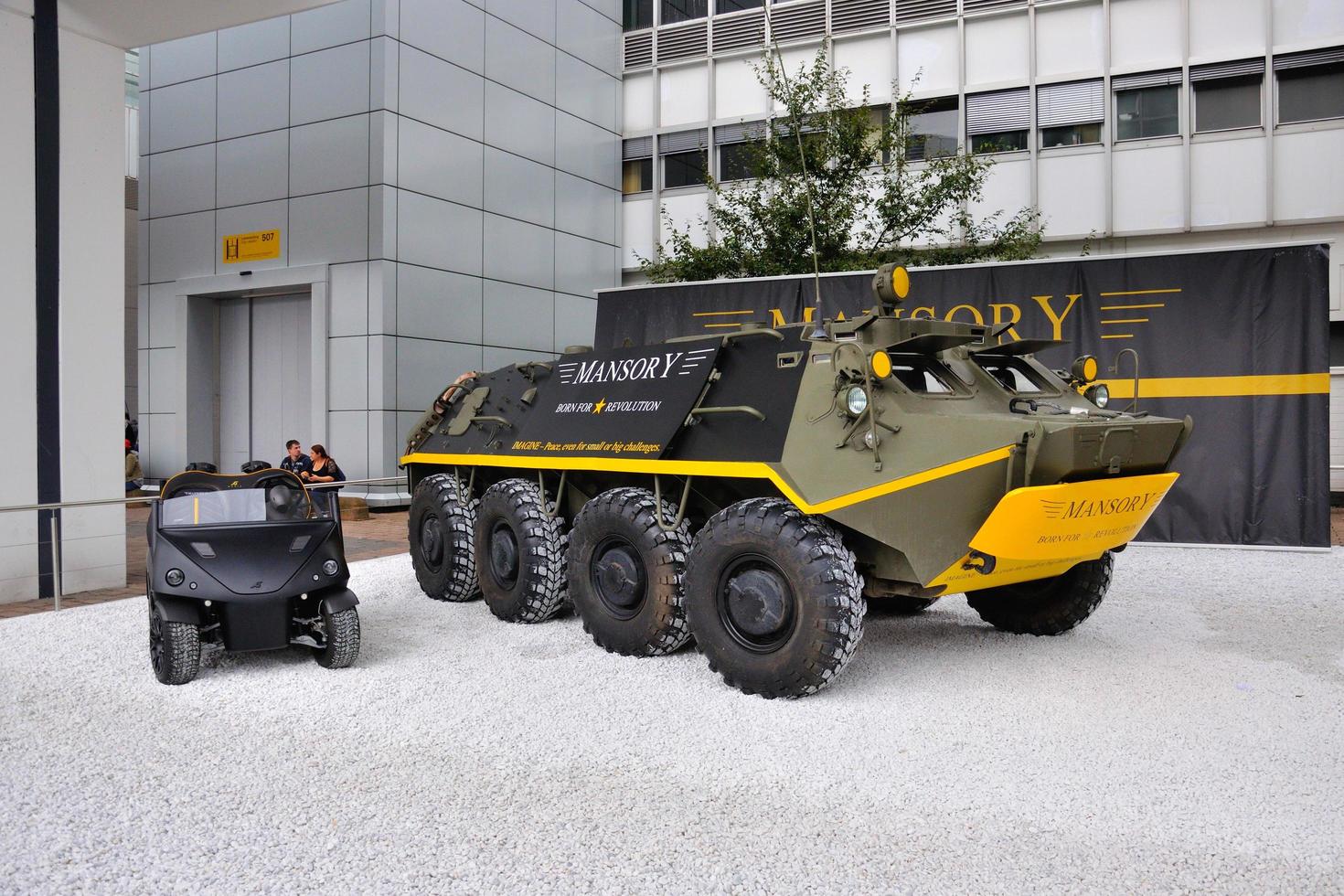 FRANKFURT - SEPT 14 Mansory Schutzenpanzerwagen presented as world premiere at the 65th IAA Internationale Automobil Ausstellung on September 14, 2013 in Frankfurt, Germany photo