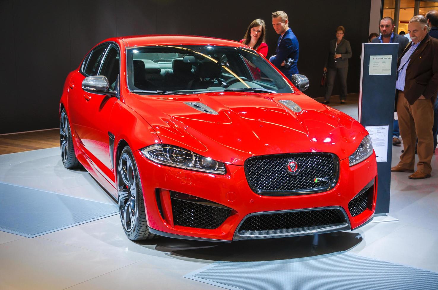 FRANKFURT - SEPT 21 JAGUAR XJ presented as world premiere at the 65th IAA Internationale Automobil Ausstellung on September 21, 2013 in Frankfurt, Germany photo