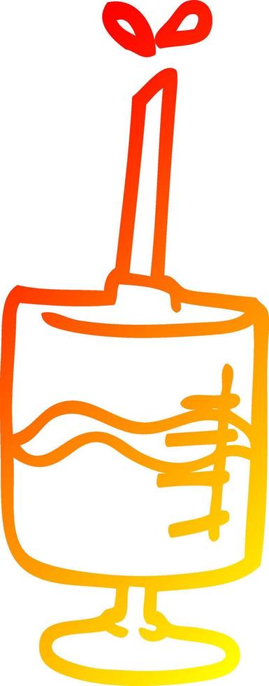 warm gradient line drawing cartoon injection vector