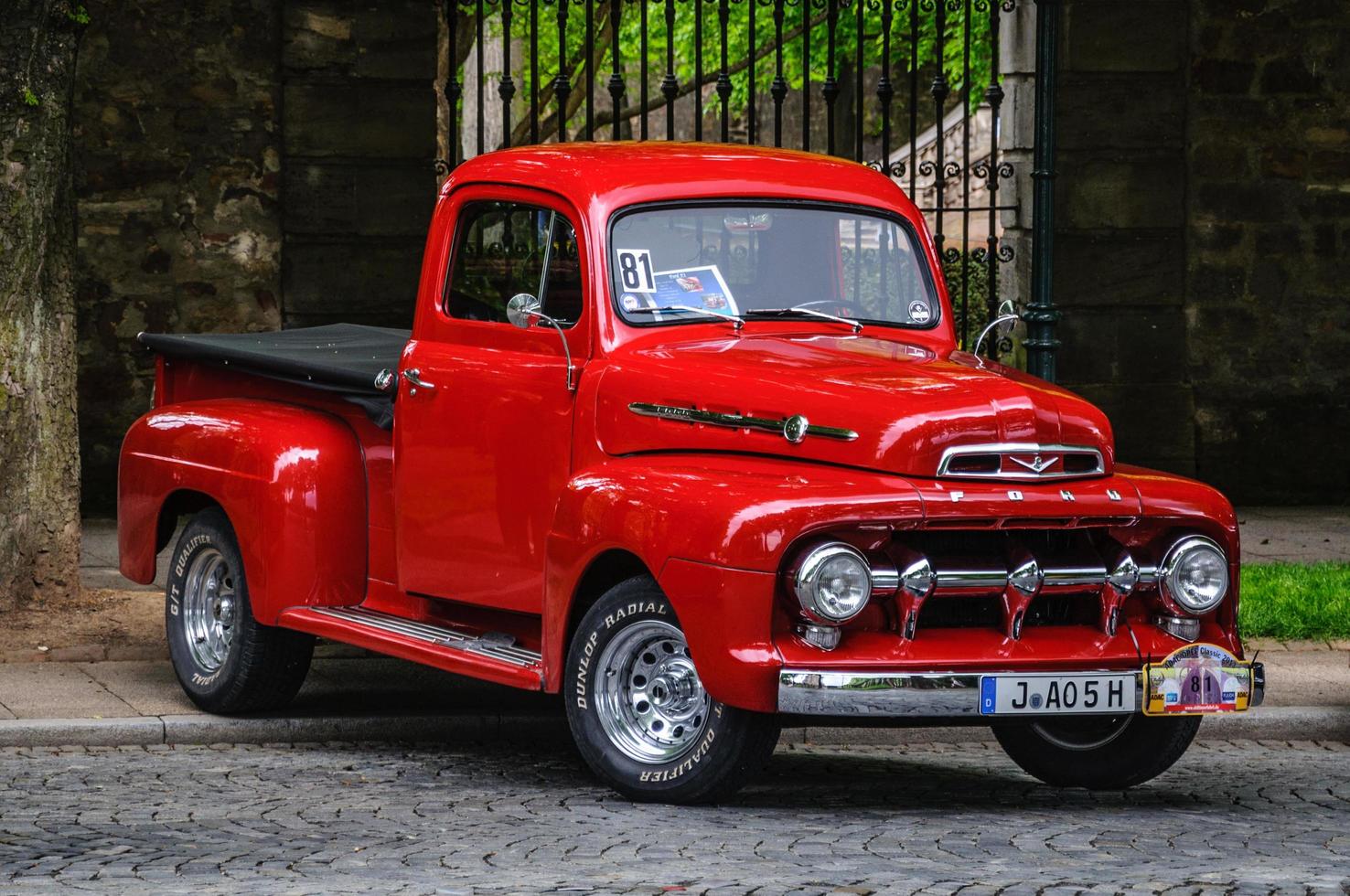 FULDA, GERMANY - MAY 2013 Ford F 100 Pick-up retro car on May 9 photo