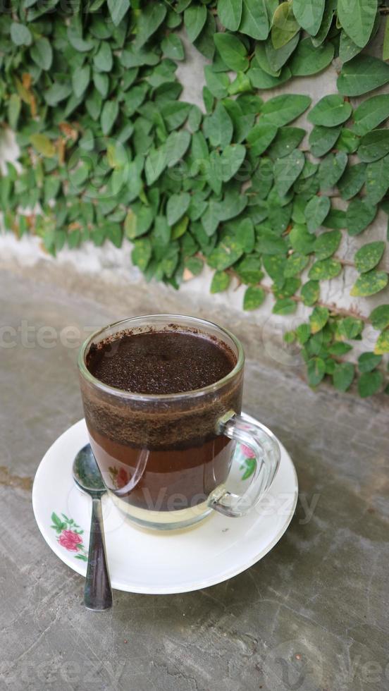 special Indonesian brewed coffee to be enjoyed in the morning photo