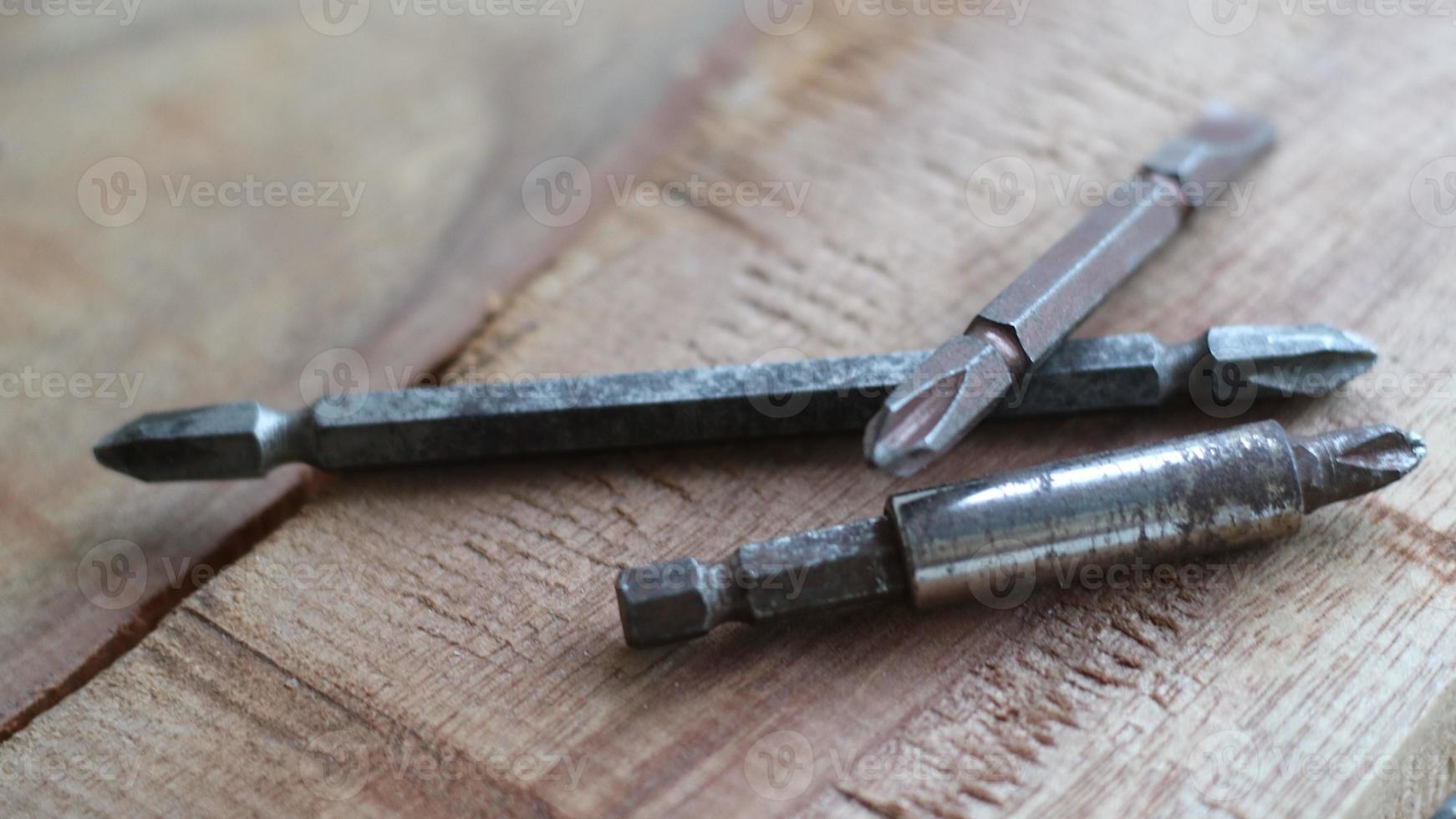 pile of drill bits ready to use photo