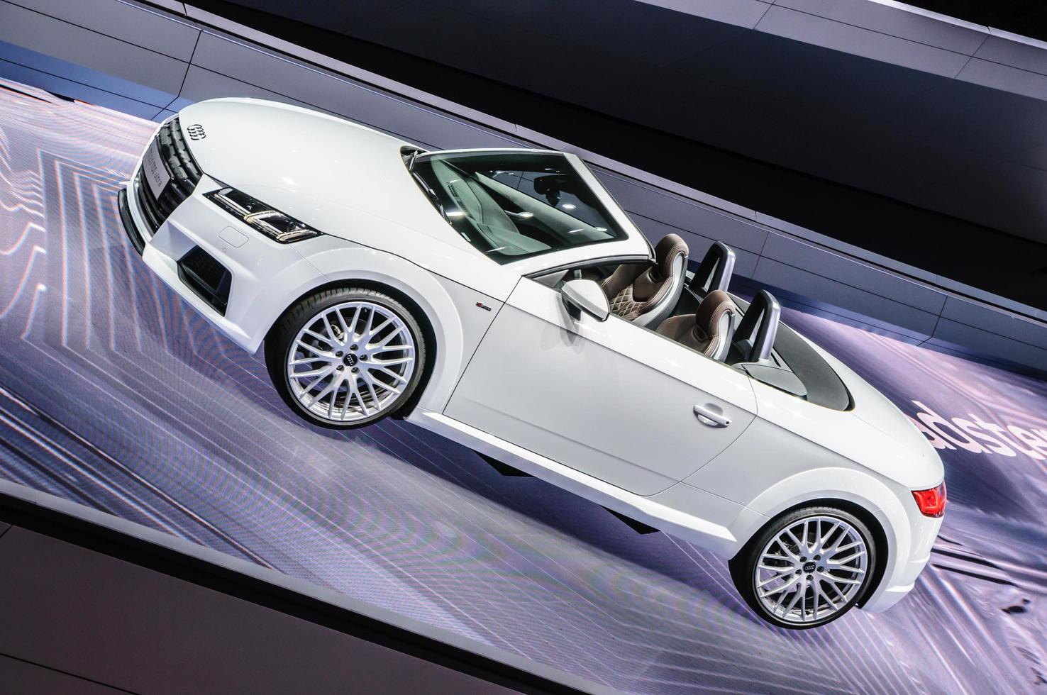 FRANKFURT - SEPT 2015 Audi TT 2.0 TDI Ultra cabrio presented at photo